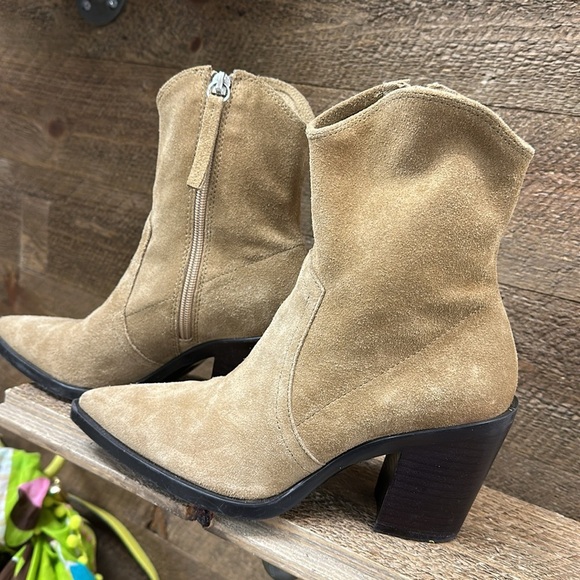 ZARA HEELED COWBOY ANKLE BOOTS Size 6 - Picture 7 of 10